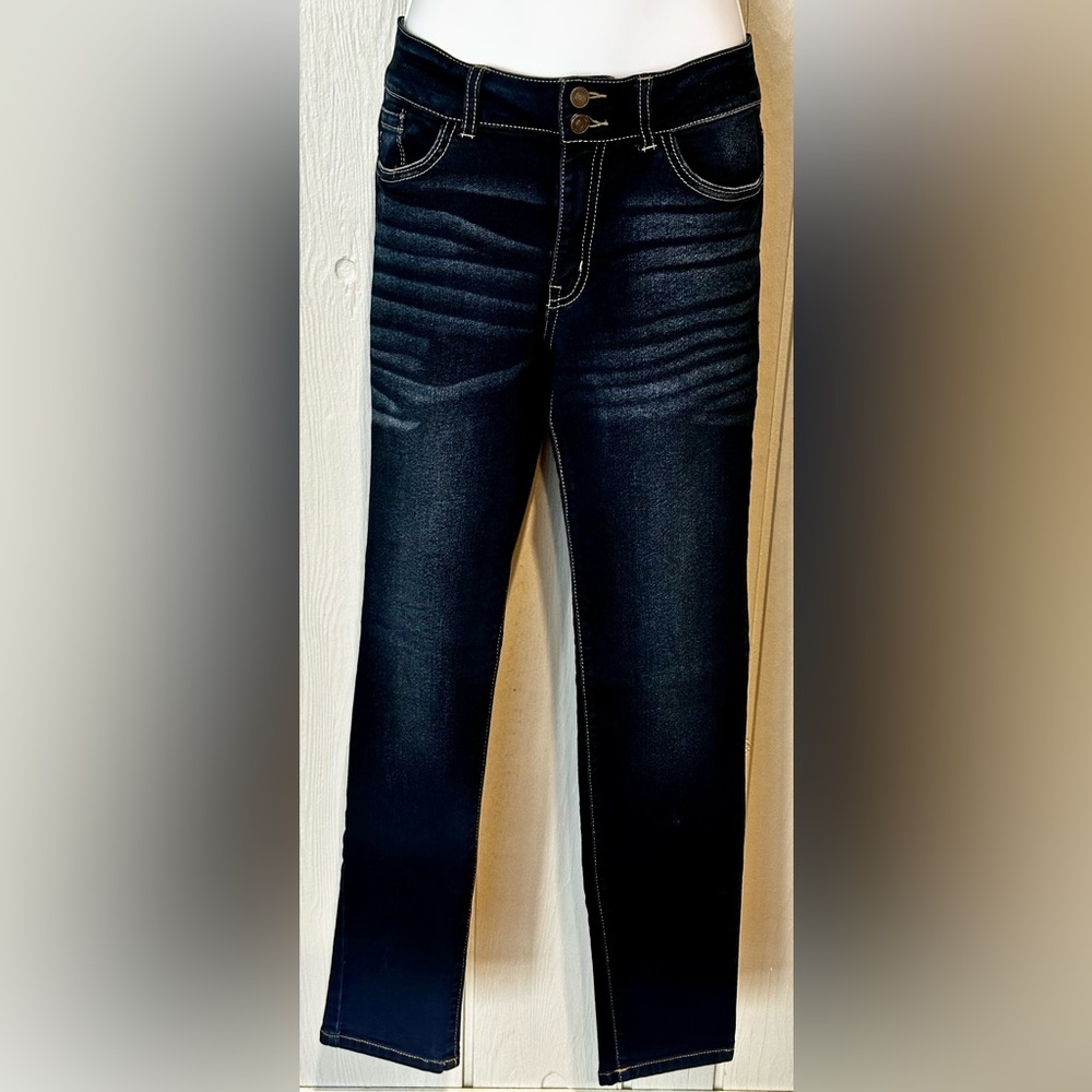 KanCan Women's Midnight Blue Straight Leg Jeans